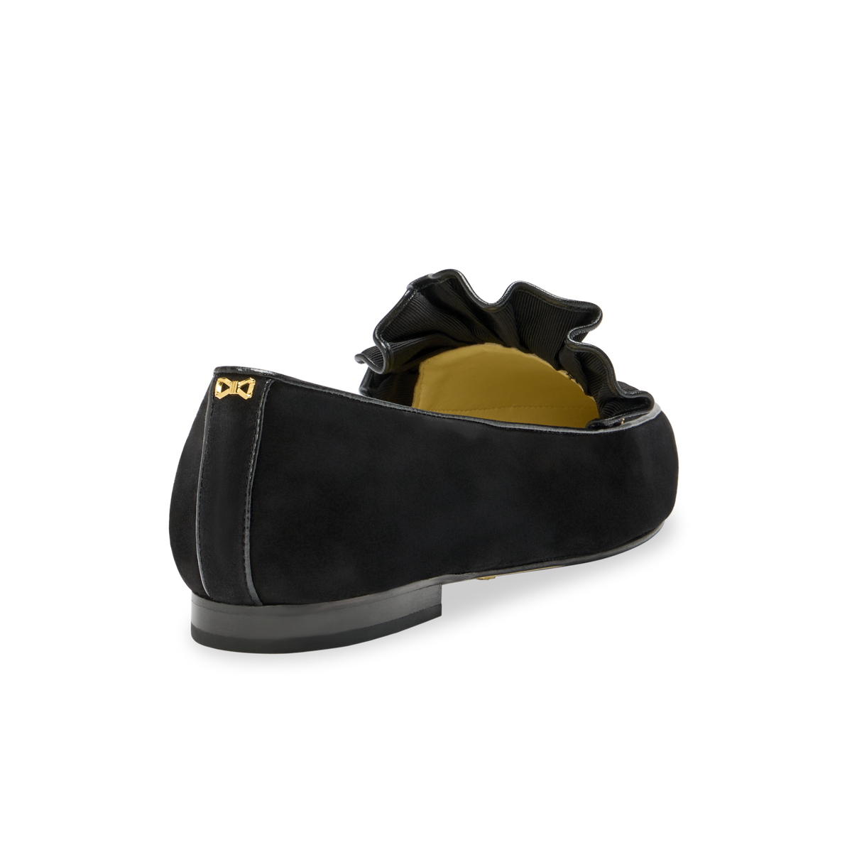 Gudel in Black Suede and Gold Chain