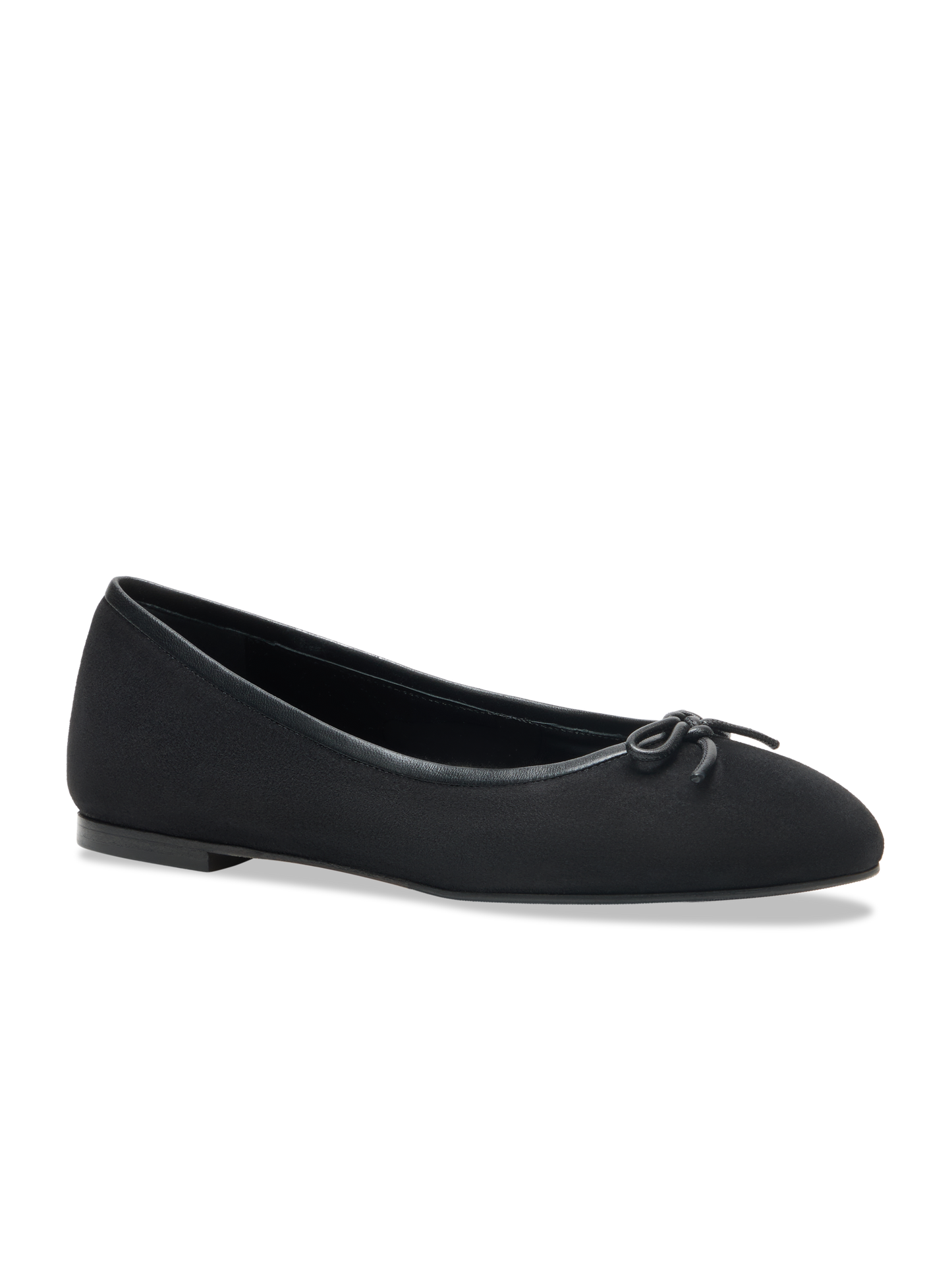 Perfect Ballet Flat in Black Suede