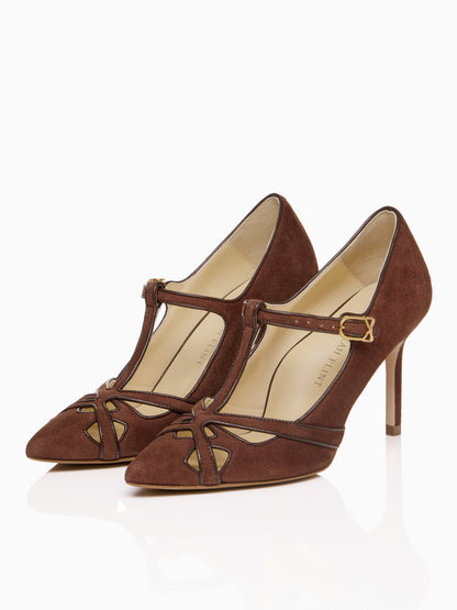 Perfect Perez 85 in Espresso Suede