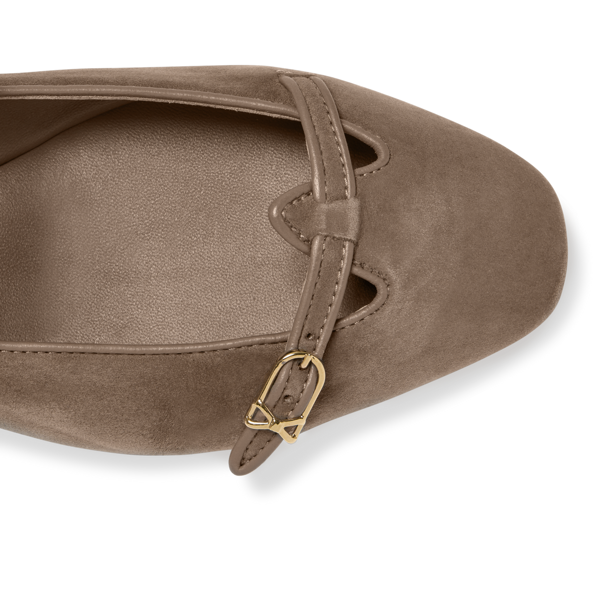 Mary Gail Mary Jane in Taupe Suede