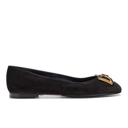 Mirjana Ballerina in Black Suede
