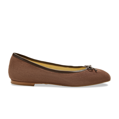 Perfect Ballet Flat in Espresso Suede