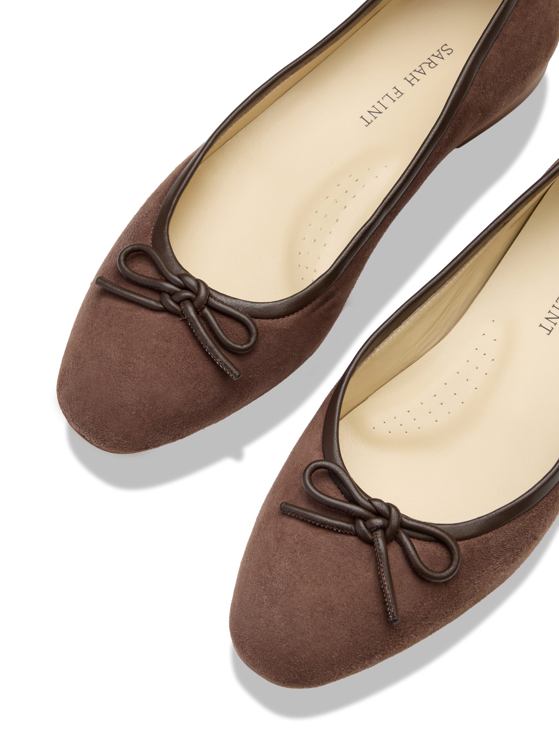 Perfect Ballet Flat in Espresso Suede