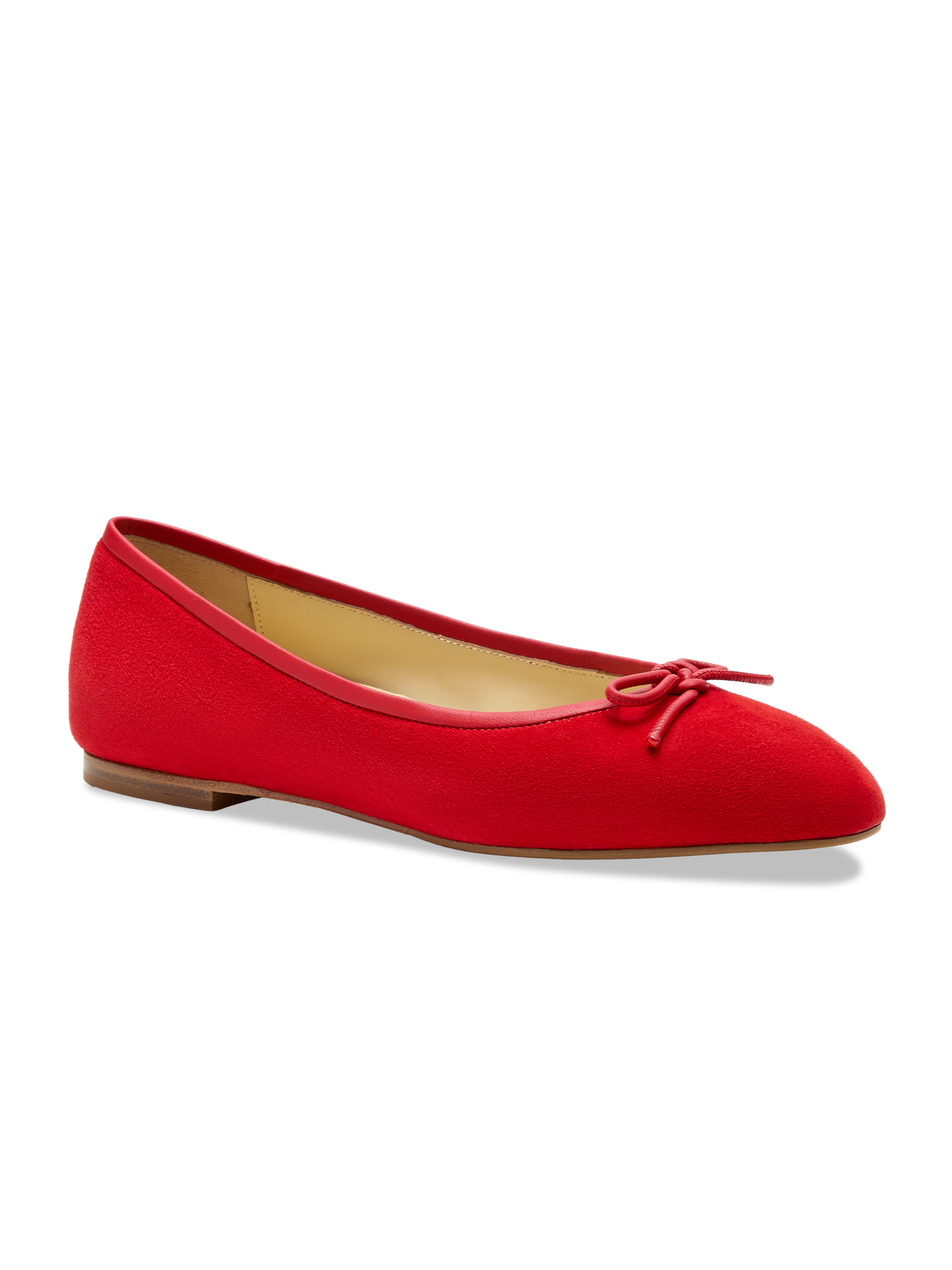 Perfect Ballet Flat in Lipstick Red Suede