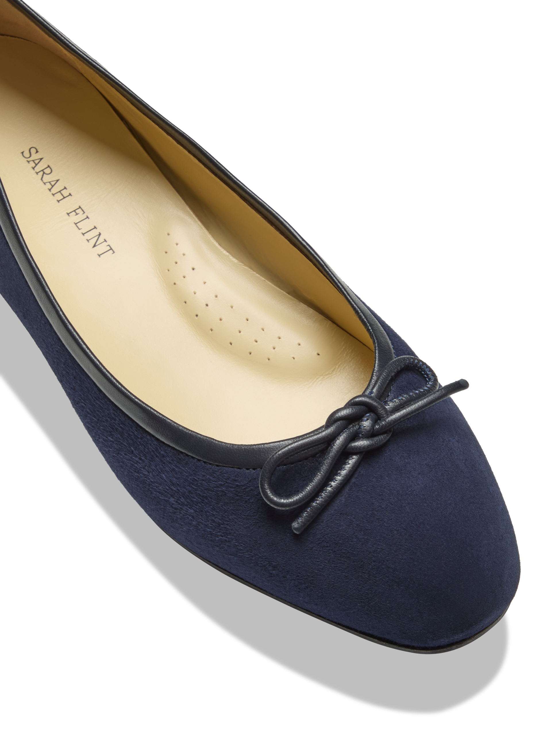 Perfect Ballet Flat in Navy Suede